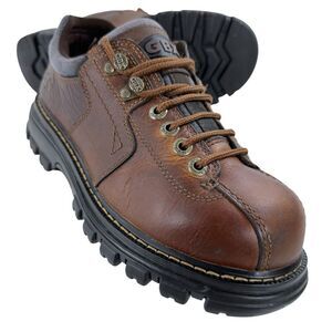 Y2K GBX Chunky Distressed Leather Lace-up oxfords Men’s Size 10.5